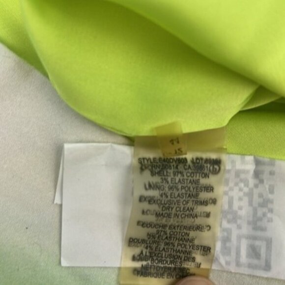 Elie Tahari Camellia Dress Sleeveless Watercolor Orange Back Zipper Sheath 8 - Picture 11 of 13